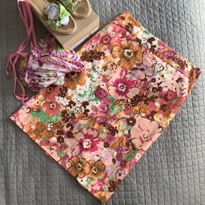 J. Crew floral barkcloth pencil skirt